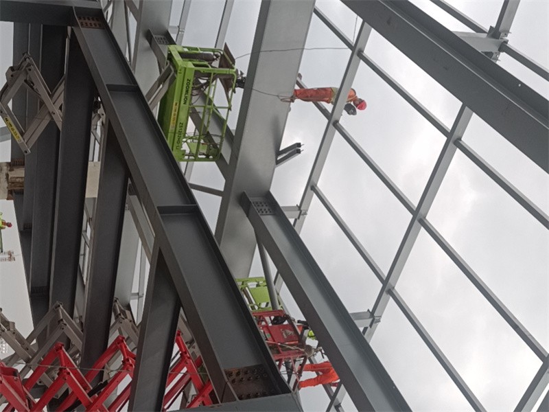 On site installation of steel structures