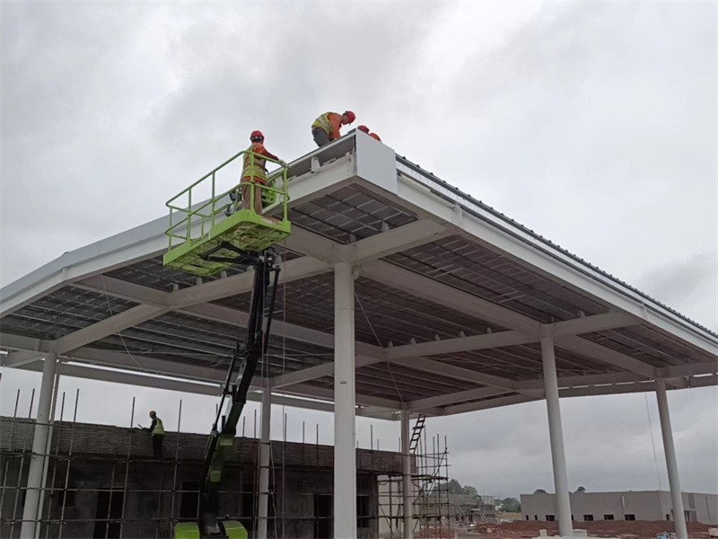 On site installation of steel structures