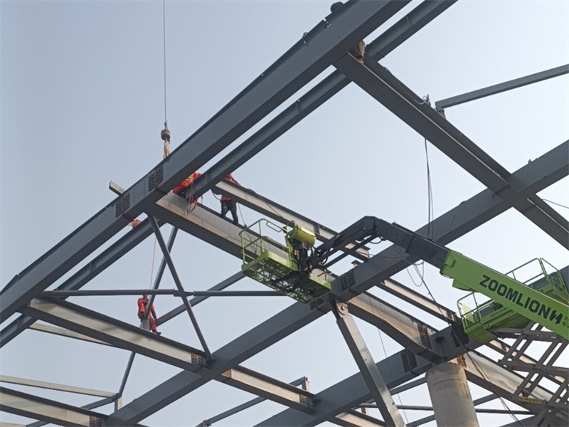 On site installation of steel structures