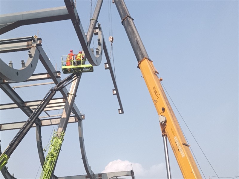 On site installation of steel structures