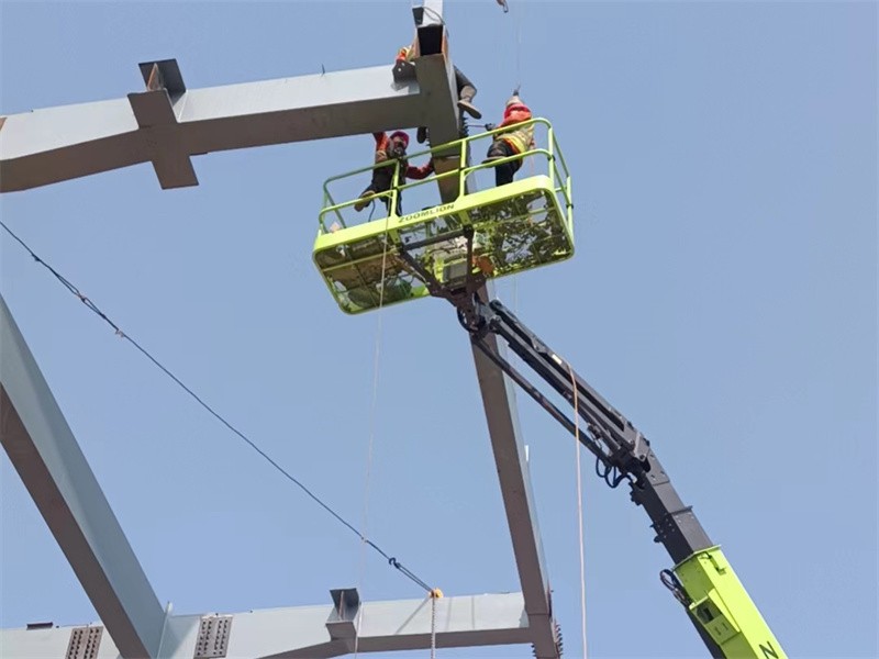On site installation of steel structures