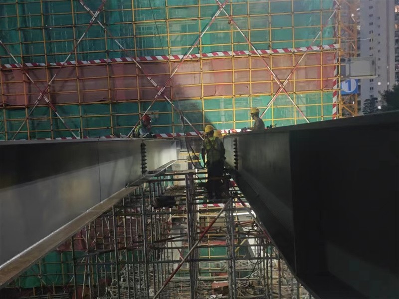 Steel structure installation site