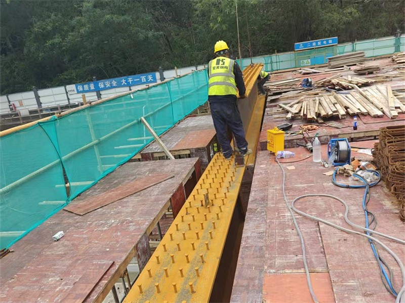 Steel structure installation site