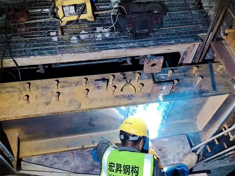 Steel structure installation site