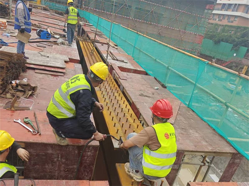 Steel structure installation site