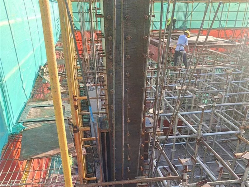 Steel structure installation site