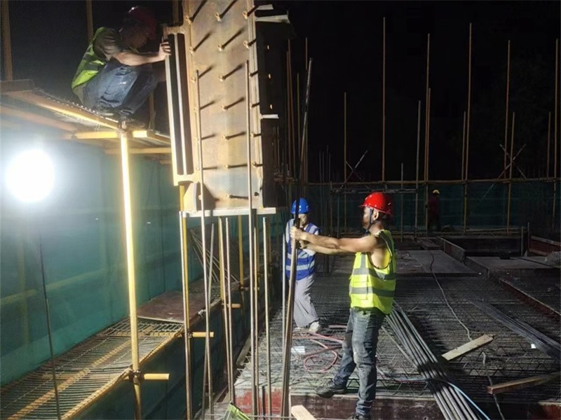 Steel structure installation site