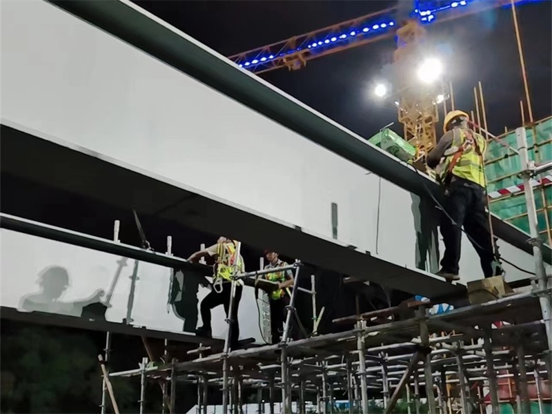 Steel structure installation site